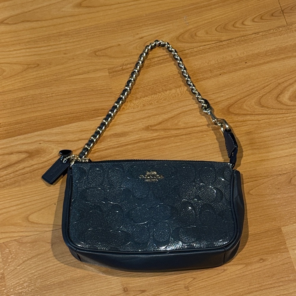 Coach Midnight Grey Chain Shoulder Bag